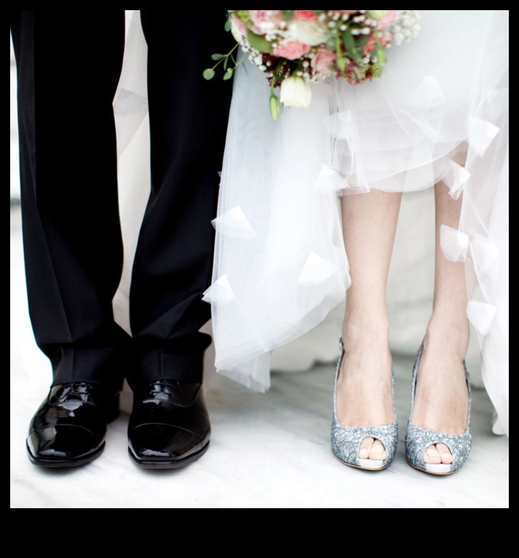 Pastaiga krāšņumā: tīras greznības līgavas apavi